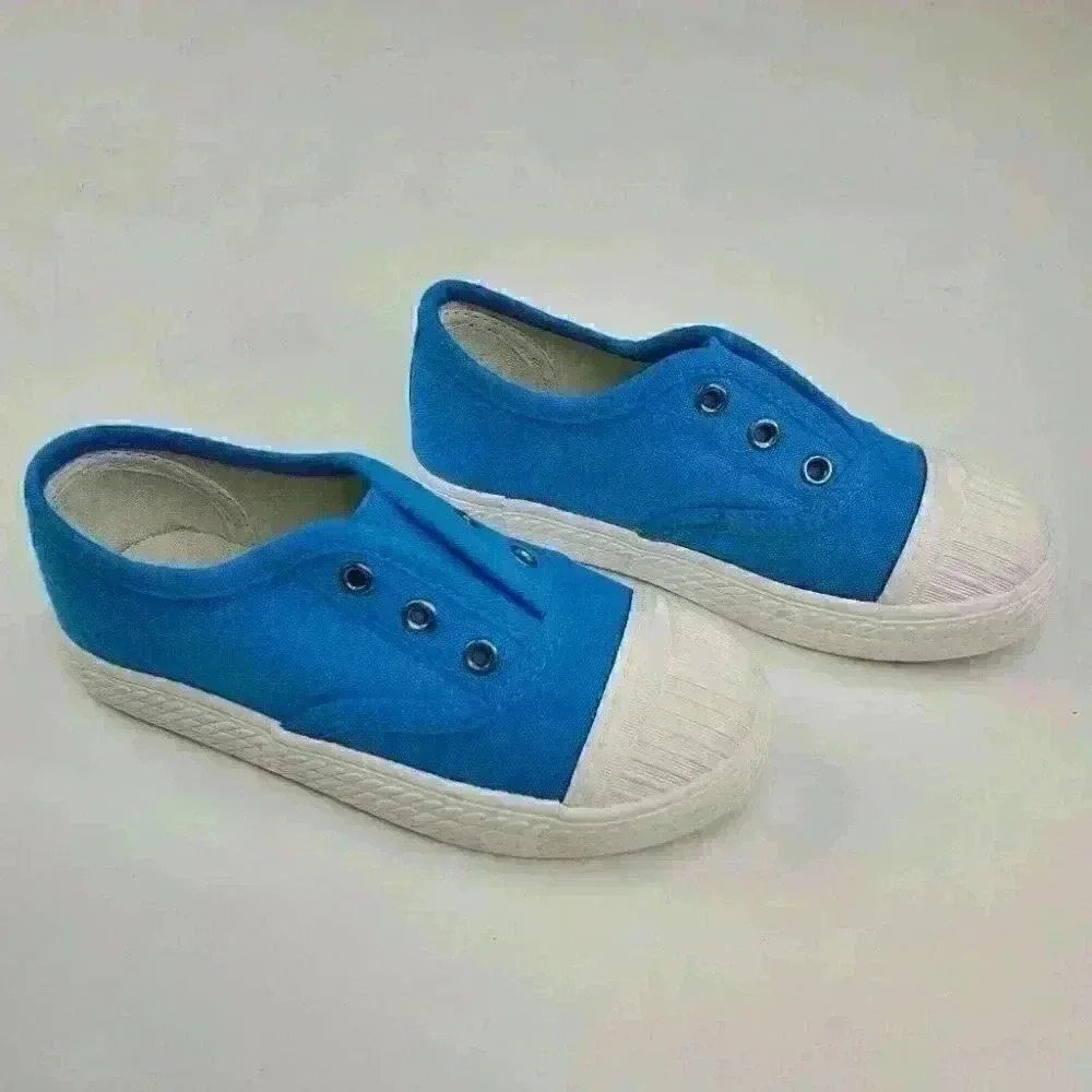 Hawkwell Boy's Casual Fashion Blue/White Slip On Canvas Sneakers Shoes 4/9/9.5 - Picture 6 of 8